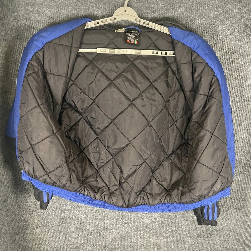 Vintage Adidas Originals Trefoil Hooded Windbreaker Jacket Men's M Blue Black